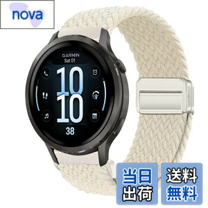 �y���������z[KeeFos] 18mm �o���h Garmin(�K�[�~��) Venu 4 41mm/Venu 3S 41mm/2S/Forerunner 265S/255S/255S Music/Vivoactive 4S 40mm/Vivomove 3S 39mm/Active S/Move 3S �Ή� �����o���h �i�C���� �ґg �ւ��x���g ���C�o�b�N���t