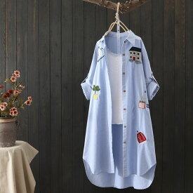 【マラソン限定★P5倍＆クーポン】レディース UVカット Tシャツ ロング丈 長袖 夏 ブラウス カジュアル トップス おしゃれ かわいい キャラクター プリント 体型カバー 外出コーデ 通気性抜群 洗濯機対応 お出かけに最適