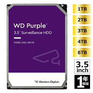 【全品最大2500円OFFクーポン】【使用0時間】Western Digital ウエスタンデジタル WD Purple 監視用内蔵 …