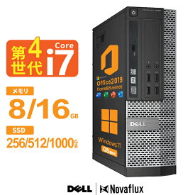 【高性能intel Core-i7搭載+Microsoft Office 2019 H&B】Dell OptiPlex 3020/7020/9020 SFF 第4世代Core-i7 大容量メモリ:8GB/16GB 新品高速SSD:256GB/512GB/1000GB DisplayPort またはHDMI 3画面同時出力 WIFI子機付 USB3.0 Windows11 中古 デスクトップ デスクトップPC