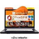 富士通 FMV LIFEBOOK A574 新品SSD:128GB/256GB/512GB メモリ:8GB/16GB 第4世代Core-i3 Windows11 Office付き 15.6インチワイド USB3.0 DVD-ROM 中古パソコン ノートパソコン
