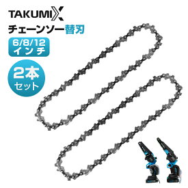 【2個セット】充電式チェーンソーチェーン刃 6インチ 8インチチェーンソー替え刃 充電式チェーンソー交換刃 ミニチェーンソーの替刃 チェーンソーアクセサリ 木工切断 枝切り 伐採 充電式ミニチェーンソー適用 小型電動のこぎり 家庭用チェーンソー チェーン刃 替え刃