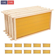 養蜂器具 完成巣枠 巣礎付き 蜂の巣フレーム セイヨウミツバチ シート 木製フレーム蜜蝋の巣の基礎 養蜂…