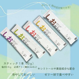 ゼネコンがつくったしおゼリー(10gx100包入り) 5種アソート ぶどう りんご レモン ライチ マスカット　熱中症対策　【レビュー特典付】