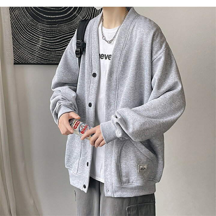 楽天市場】「高品質&大人気」前開き カーディガン メンズ レディース 