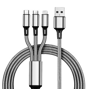 USBP[u 1.2m 3in1[dP[u [d Type-C Micro USB Android ϋv iPhone oCobe[ iOS fh~ [d R[h [d\ @Ή typec TypeC [d [ ^ [dR[h 