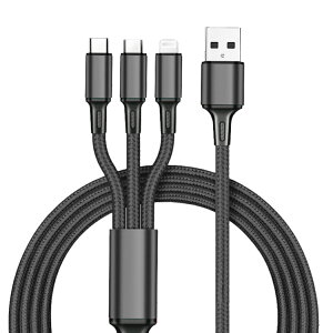 USBP[u 1.2m 3in1[dP[u [d Type-C Micro USB Android ϋv iPhone oCobe[ iOS fh~ [d R[h [d\ @Ή typec TypeC [d [ ^ [dR[h 