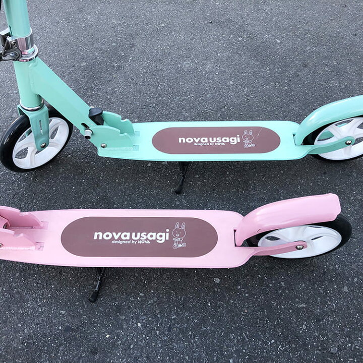 楽天市場】NOVAうさぎ キックスクーターかわいいロゴつきプレゼントに 