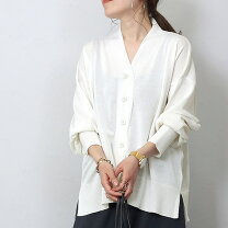 楽天市場】vネックカーディガン（カラーホワイト）（レディース 