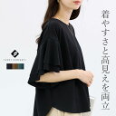 カットジョーゼット袖フリルブラウス 【メール便可/ma3】　ブラウス カットジョーゼット フリル袖 フレア袖 きれいめ 落ち感 大人 ドロップショルダー ワイド 夏 秋 30代 40代 レディース