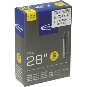 SCHWALBE(シュワルベ) 【正規品】700×18/25C用軽量チューブ 仏式 60mmロングバルブ 20SV-E.L