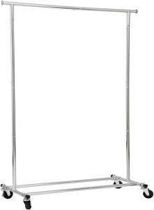 DRM 業務用ハンガーラック 横伸縮幅108-160cm 耐荷重110kg パイプハンガー 頑丈 丈夫 シルバー (幅108-160)