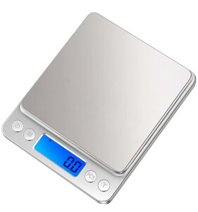 Imtykee デジタルスケール キッチンスケール 0.1g単位 電子スケール クッキングスケール 精密電子はかり 計量器 電子天秤 0.5gから3.0kgまで コンパクト 計量可能風袋引き