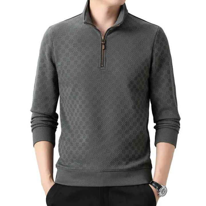 [netero] ハーフジップ トレーナー メンズ トップス 長袖 Tシャツ ハイネック 紳士 保温 暖かい 裏起毛 立襟 男性 秋 netero] ハーフジップ Tシャツ メンズ 立ち襟 長袖 トップス ジャカート ハイネック 紳士 ビジネス 男性 秋 冬 春 netero] ハーフジップ  Tシャツ メンズ 立ち襟 長袖 トップス ジャカート ハイネック 紳士 ビジネス 男性 秋 [netero] ハーフジップ トレーナー メンズ