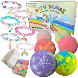 niN Unicorn Bath Bombs oX{  6Zbg jR[ ߂ MtgZbg  oX{[ lߍ킹 a NX}X v[g q j̎q ̎q Cp 
