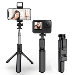Ariake B_ ǂ_ LEDCg X}z Or X}zX^h Bluetooth Cgt 360°]  ZJ_ Rt ܂肽 RpNg selfie stick tripod gюOr Or rp iphon