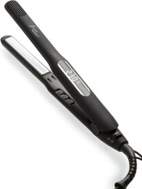 SALONMOON サロンムーン ストレート ヘアアイロン 24mm ムーン グレー モーヴ ピンク ミラーダブルイオン ストレートアイロン カール もできる 2WAY コテ メンズ にも マイナスイオン 海外対応 プ
