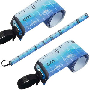 フィッシングメジャー 魚サイズ測定 魚測定メジャー 90cm 簡易釣りスケール ワイド バス釣り マジックテープ付き 軽量 防水 2個