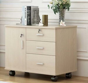 QD-WST デスクワゴン サイドワゴン キャビネット オフィスワゴン 幅70cm×奥行き40cm×高さ57cm 完成品 組み立て不要 木製 引き出し 鍵付き 自在キャスター付き 大容量収納