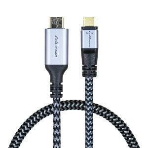 AsiaResource Type-C to HDMI �ϊ��P�[�u�� 1.8m �~���[�����O�P�[�u�� �i�C�����ґg 4K 60Hz�Ή� RoHS���� �^�C�vC iPhone �X�}�z �e���r�ɉf�� ���j�^�[�ڑ� �A���~�V�F��