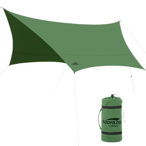 Soomloomヘキサタープ4.2mx4.1m 焚き火可 ポリコットンTC ファイアプレイス 遮熱性/耐火性/耐水性優れ サンシェード アウトドア