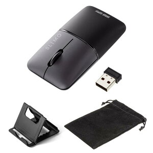 �T�����_�C���N�g ���o�C���}�E�X �����^ Bluetooth 2.4GHz ���C�����X SLIMO �É� ���� �u���[LED�Z���T�[ �[�d�� �X���� �y�� �y�� Type-C�[�d 400-MAWBT194