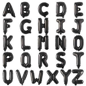 Lausatek アルファベット A〜Z バルーン セット 飾り付け シルバー 文字 風船 誕生日 イベント 撮影