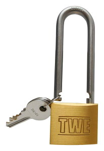 株式会社アイアイ TWE ステンレス吊長 南京錠 35mm キー3本付き 防犯 物置 門扉 IBー087
