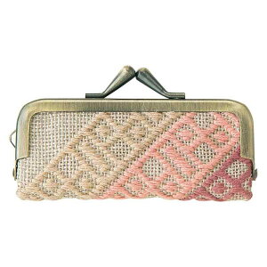 オリムパス製絲 こぎん刺しゅうキット プロ級の仕上がりが簡単に出来るがま口キット 流れ模様×印鑑ケース G85