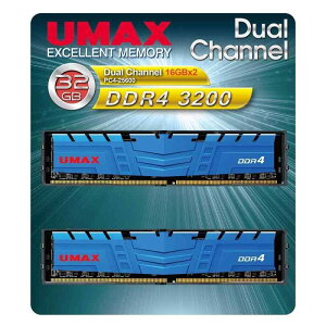 UMAX Technologies fXNgbvpDDR4 Long-DIMM 16GB ×2g q[gVN (^:UM-DDR4D-3200-32GBHS)