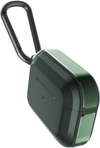 【RAPTIC】 AirPods Pro 対応 ケース 耐衝撃 アルミ カラビナ 付き カバー アルミ × PC ハイブリッド 衝撃 吸収 ケースカバー 傷防止 落下防止 保護 アクセサリー [ AirPodsPro MWP22J/A エアーポッズPro