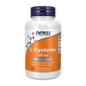 ★楽天Now Foods公式販売店★ Lシステイン 500mg 100粒 美容 ナウフーズ【Now Foods】L-Cysteine 500mg 100tablets