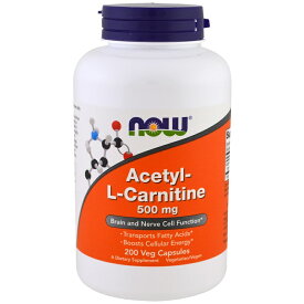 ★楽天Now Foods公式販売店★ アセチルL-カルニチン 500mg 200粒 ベジカプセル ナウフーズ アミノ酸【Now Foods】Acetyl-L-Carnitine 500 mg 200 Veg Capsules