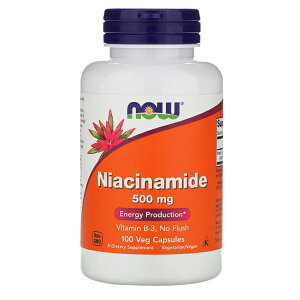 ���y�VNow Foods�����̔��X�� �i�C�A�V���A�~�h 500mg 100�� �x�W�J�v�Z�� �i�E�t�[�Y�yNow Foods�zNiacinamide 500mg 100 vegcap