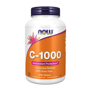 ���y�VNow Foods�����̔��X�� �r�^�~��C-1000 ���[�Y�q�b�v �^�C�������[�X 1000mg 250�� �^�u���b�g �i�E�t�[�Y�yNow Foods�zVitamin C-1000 Sustained Release, 250 Tablets