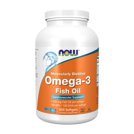 ★楽天Now Foods公式販売店★ オメガ3 500粒 ソフトジェル ナウフーズ【Now Foods】Omega-3 Molecularly Distilled 500 Softgels
