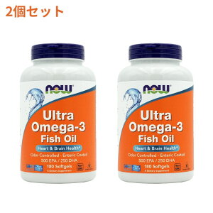 ���y�VNow Foods�����̔��X�� 2�Z�b�g �E���g���I���K3 180�� �\�t�g�W�F�� �i�E�t�[�Y DHA&EPA �h�R�T�w�L�T�G���_ �G�C�R�T�y���^�G���_ �I���K3�yNow Foods�zUltra Omega-3 180 Softgels