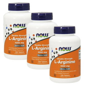 ★楽天Now Foods公式販売店★ 3個セット L-アルギニン 1000mg 120粒 タブレット ナウフーズ アミノ酸 筋トレ 健康 ワークアウト【Now Foods】L-Arginine 1000mg 120Tab