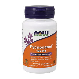 ★楽天Now Foods公式販売店★ ピクノジェノール 100mg 60粒 ベジカプセル ナウフーズ【Now Foods】Pycnogenol 100mg 60 VegCapsules