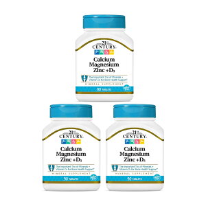 yz 3Zbg JVE }OlVE  +r^~D3 90 ^ubg 21Z`[y21st CenturyzCalcium Magnesium Zinc + Vitamin D3, 90 Tablets