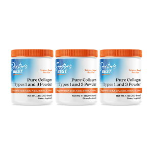 �y���������z 3�Z�b�g �s���A �R���[�Q�� �^�C�v1&3 200g �h�N�^�[�Y�x�X�g ���e�yDoctor's Best�zPure Collagen Types 1 & 3, 7.1 oz