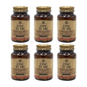 �y���������z6�Z�b�g ���� 50mg 100�� �^�u���b�g�\���K�[�ySolgar�z Zinc 50 mg 100 Tablets 6set
