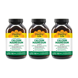 yz3Zbg JVE }OlVE RvbNX 180 ^ubg Jg[CtyCountry LifezCalcium-Magnesium Complex, 180 Tablets