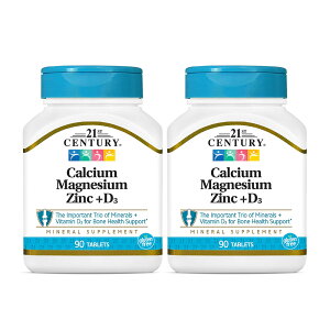 yz 2Zbg JVE }OlVE  +r^~D3 90 ^ubg 21Z`[y21st CenturyzCalcium Magnesium Zinc + Vitamin D3, 90 Tablets