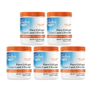 �y���������z 5�Z�b�g �s���A �R���[�Q�� �^�C�v1&3 200g �h�N�^�[�Y�x�X�g ���e�yDoctor's Best�zPure Collagen Types 1 & 3, 7.1 oz