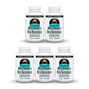�y���������z5�Z�b�g ���K�X�g�����O�X �x�[�^ �V�g�X�e���[�� 375mg 120�� �^�u���b�g �\�[�X�i�`�������Y�ySource Naturals�zMega Strength Beta Sitosterol 375 mg, 120 Tablets