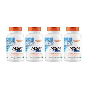 �y���������z 4�Z�b�g MSM 1500mg 120�� �^�u���b�g �h�N�^�[�Y�x�X�g�yDoctor's Best�zMSM with OptiMSM, 1500 mg, 120 Tablets