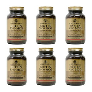 �y���������z 6�Z�b�g �r�I�`�� 5000mcg 100�� �x�W�J�v�Z�� ���e �\���K�[�ySolgar�zBiotin 5000 mc, 100 Veg Capsules