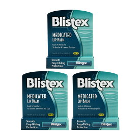 【送料無料】 3個セット リップバーム SPF15 4.25g ブリステックス 日焼け止め リップ【Blistex】Medicated Lip Balm, SPF 15 0.15 oz