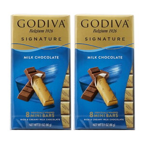�y���������z 2�Z�b�g �`���R�o�[ �V�O�l�`���[ �~���N�`���R���[�g 8���� �~�j�o�[ 90g 1��11g �S�f�B�o ���َq �v���[���g ����� �Â��yGodiva�zSignature Milk Chocolate, 8 Mini Bars 3.1 oz